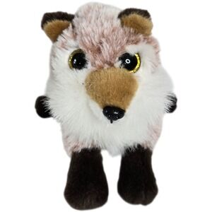 Ty Fredrick Red Fox Plush 7" Beanie Boo Gold Glitter Eyes Woodland Forest Animal